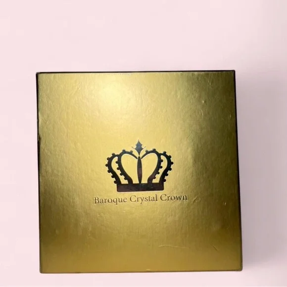 👑 Gold Baroque Crystal Crown | Red Gem Tiara - Picture 8 of 8